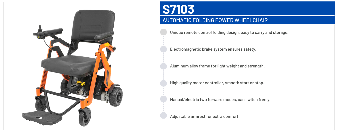 Solax S7103 Automatic folding power wheelchair