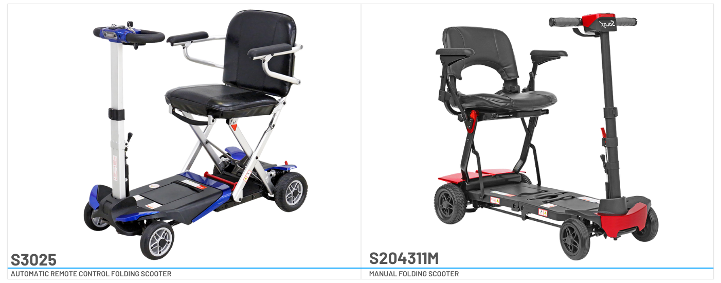 Solax mobility folding scooter S3025 and S204311M